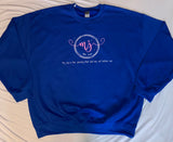 MJ-Royal blue Unisex sweatshirt with Pink Bling